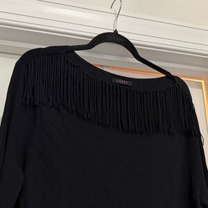 Cyrus Black Fringe Blouse